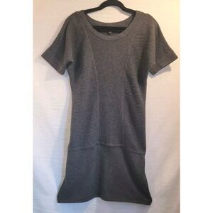 Banana Republic Gray Knit Shift Dress Womens Large Italian Wool Viscose Cashmere